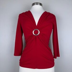 Vintage Top Women S Y2K O-Ring Office Siren Night Out Date Night Ruched Stretch